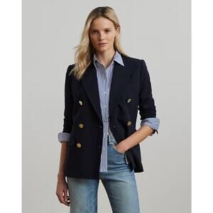 LAUREN RALPH LAUREN Women's Double-Breasted Wool Crepe Blazer